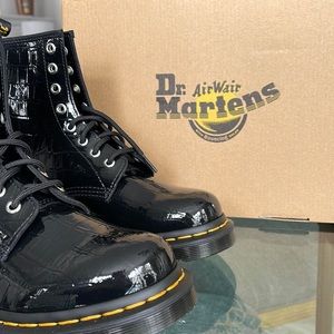 Black Patent Croc Dr. Martens